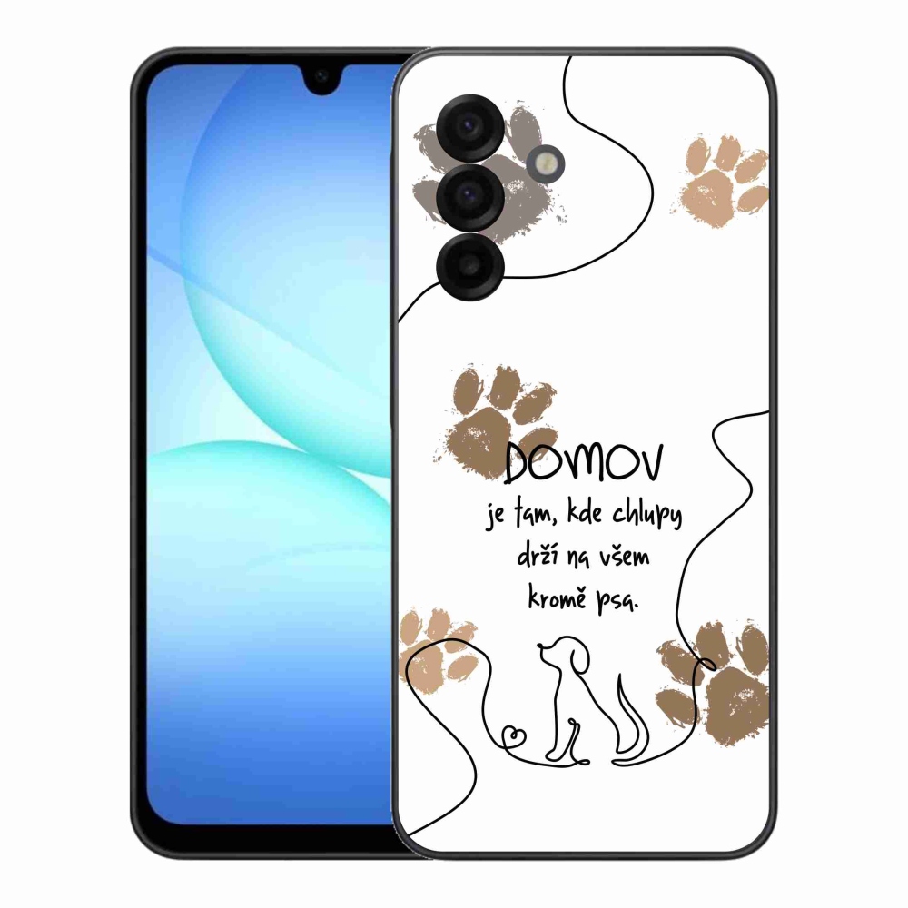 Gélový kryt mmCase na Samsung Galaxy A17 4G/5G - psí motív biele pozadie