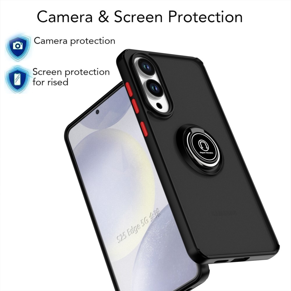 Silky odolný kryt na Samsung Galaxy S25 Edge - čierny/červený