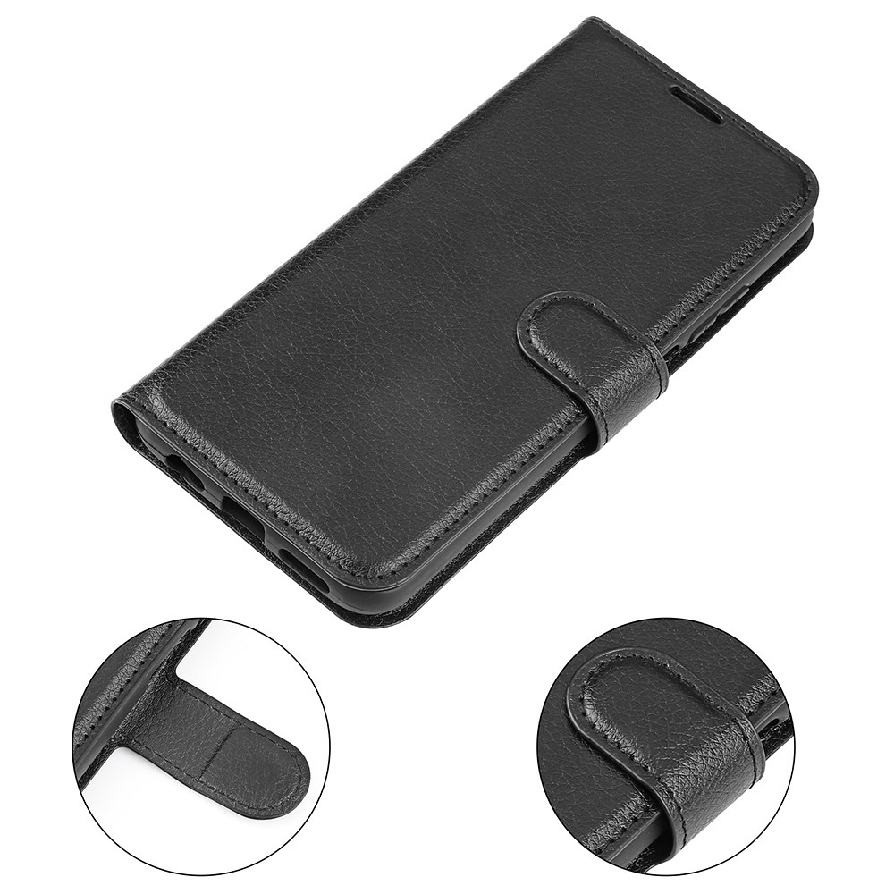 Litchi knižkové púzdro na Samsung Galaxy Xcover 7 Pro - čierne