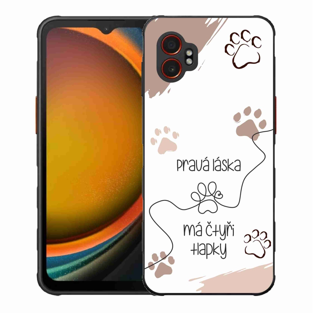 Gélový kryt mmCase na Samsung Galaxy Xcover 7 Pro - psí motív 1 biele pozadie