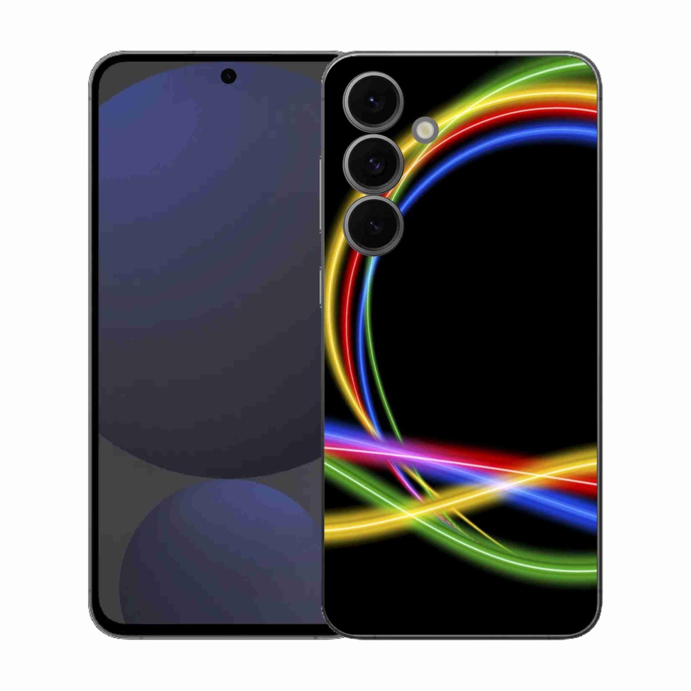 Gélový kryt mmCase na Samsung Galaxy S25 FE - neónové kruhy