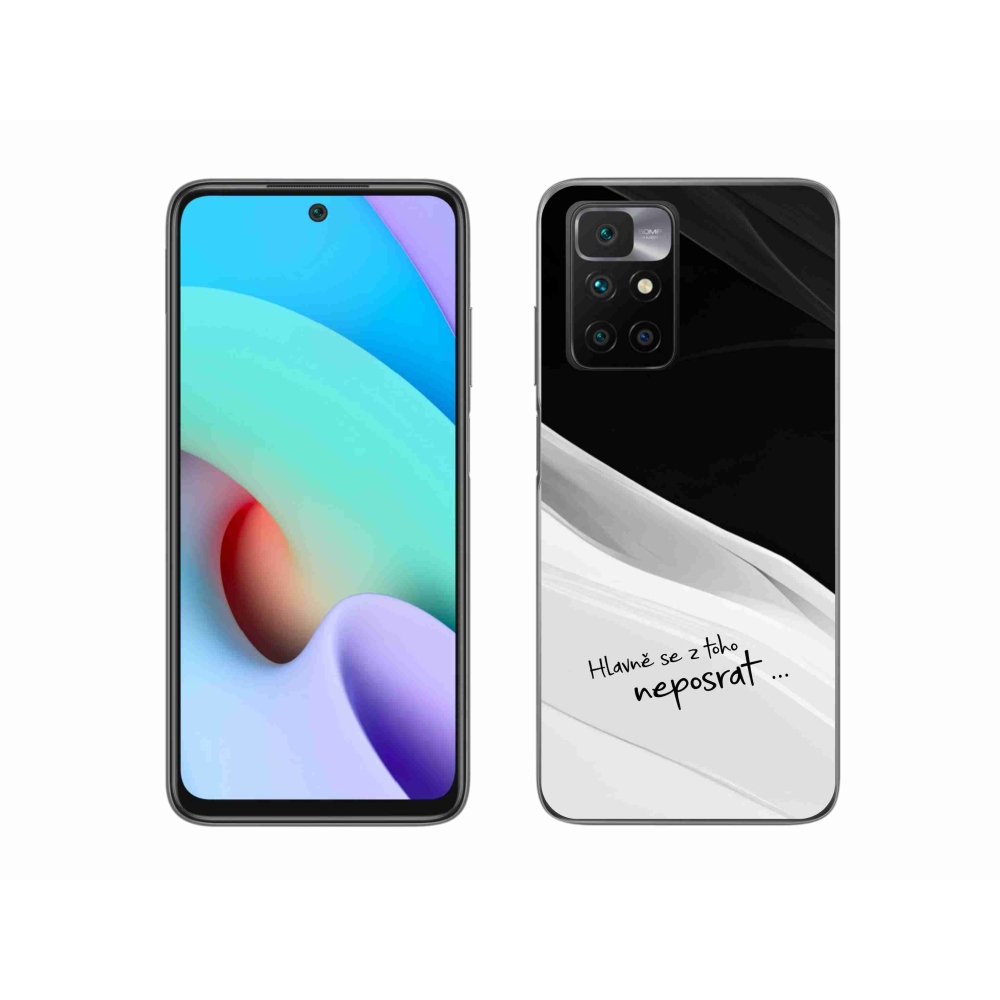 Gélový kryt mmCase na Xiaomi Redmi 10/Redmi 10 (2022) - vtipný text 13 bieločierne pozadie