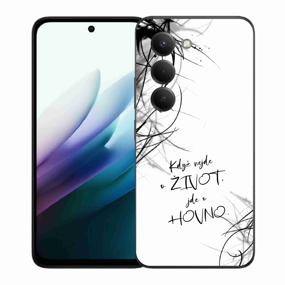 Gélový kryt mmCase na Xiaomi Redmi 15 4G/5G (171mm) - vtipný text 16 biele pozadie