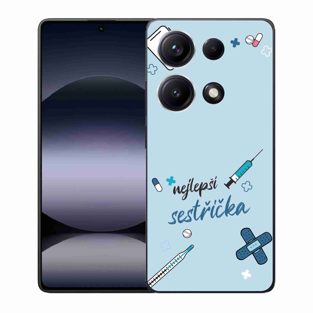 Gélový kryt mmCase na Xiaomi Redmi Note 14S - najlepšia sestrička modré pozadie