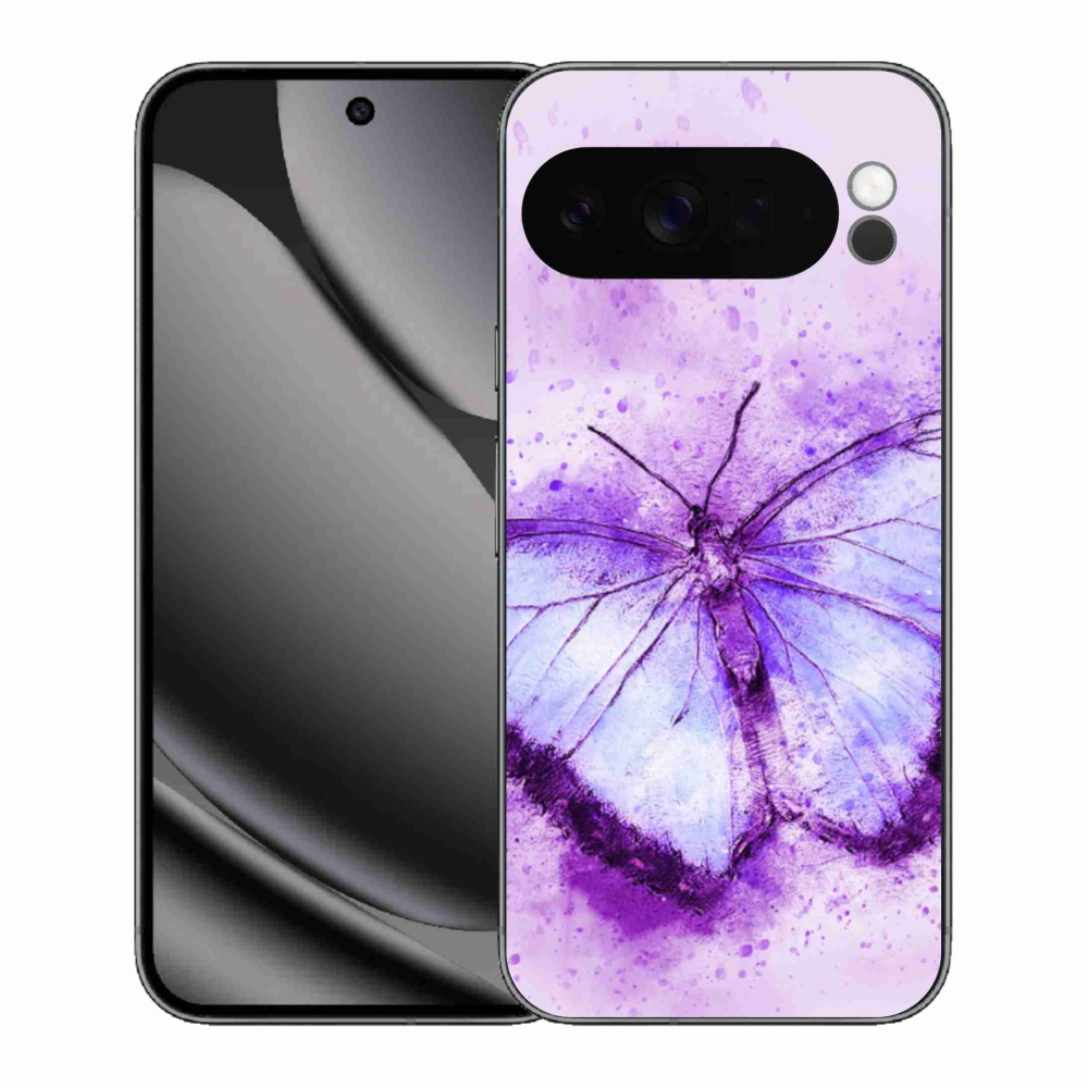 Gélový kryt mmCase na Google Pixel 10 Pro XL - fialový motýľ