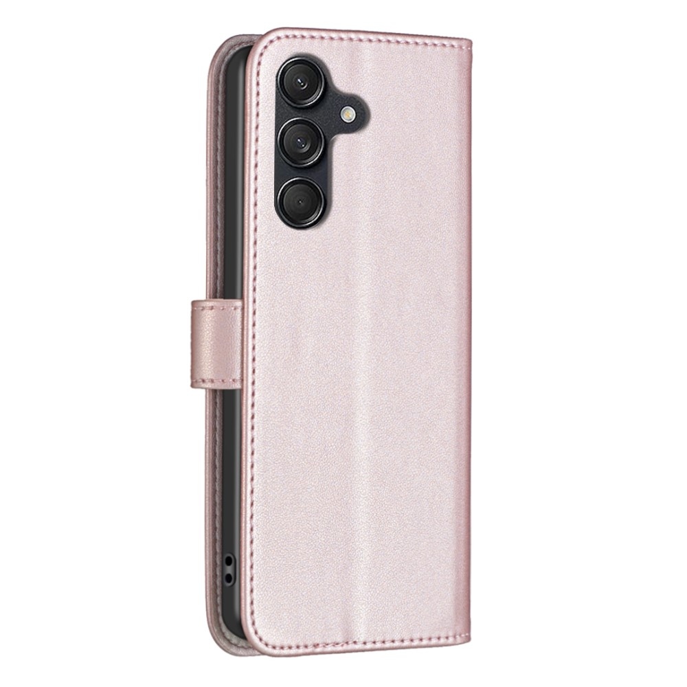 BNF knižkové púzdro na Samsung Galaxy M55 5G - ružovozlaté