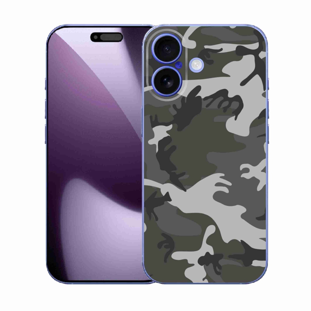 Gélový kryt mmCase na iPhone 17 - maskáčový vzor