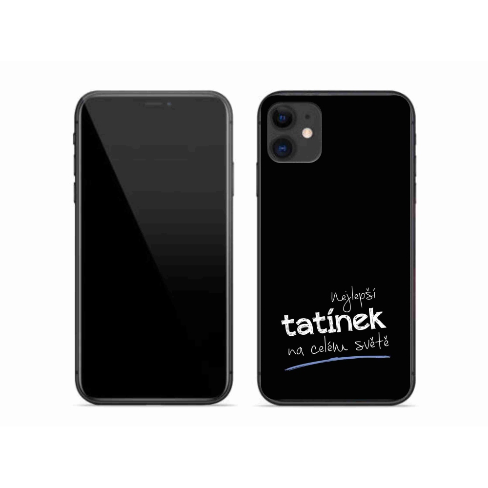 Gélový kryt mmCase na iPhone 11 - najlepší otecko 4 čierne pozadie