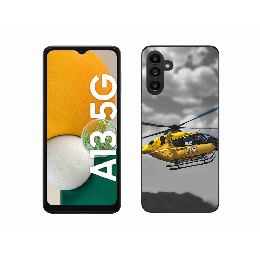 Gélový kryt mmCase na Samsung Galaxy A13 5G - žltá helikoptéra