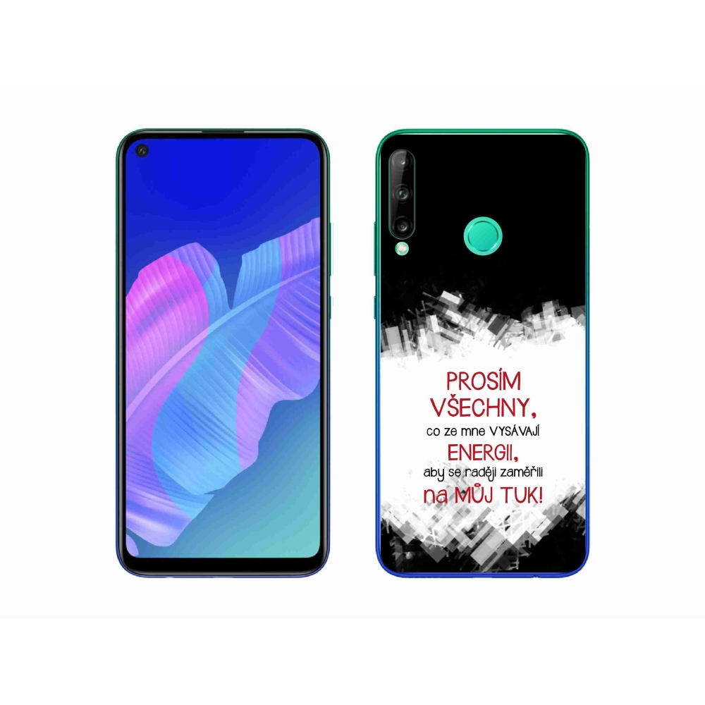 Gélový kryt mmCase na Huawei P40 Lite E - vtipný text 1 červený