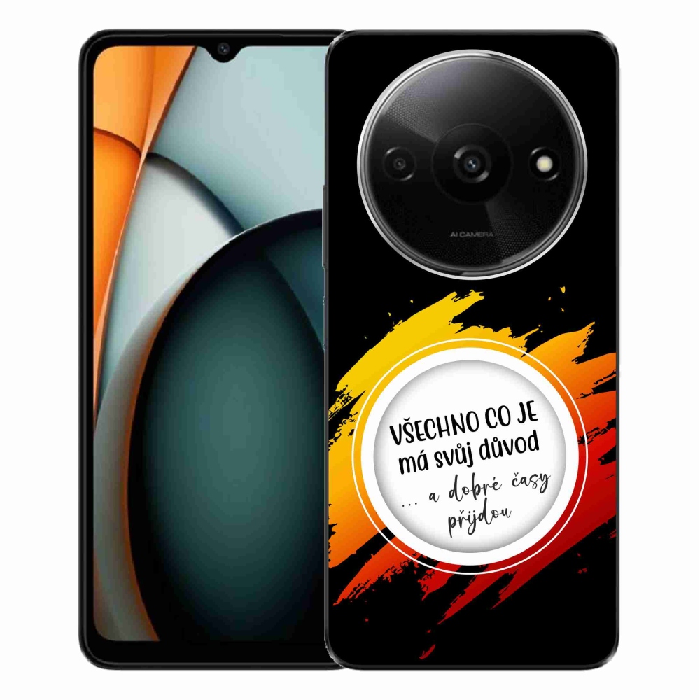 Gélový kryt mmCase na Xiaomi Redmi A3 - citát 3 čierne pozadie