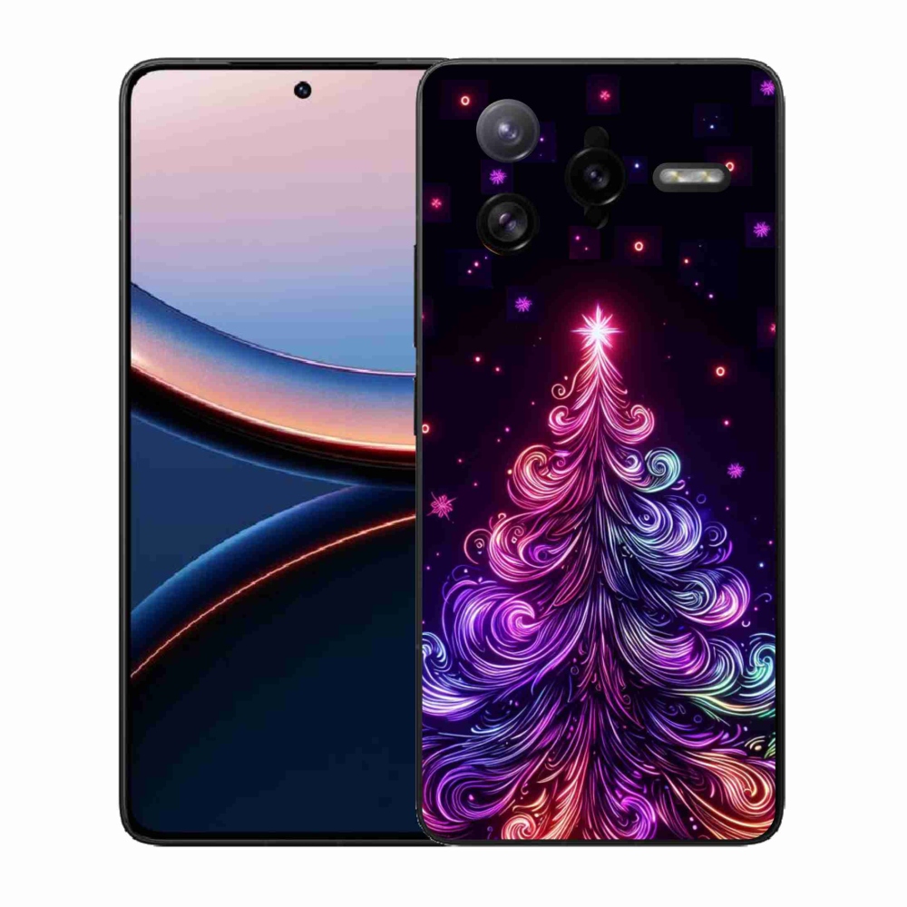 Gélový kryt mmCase na Xiaomi Poco F7 Ultra - neónový vianočný stromček 1
