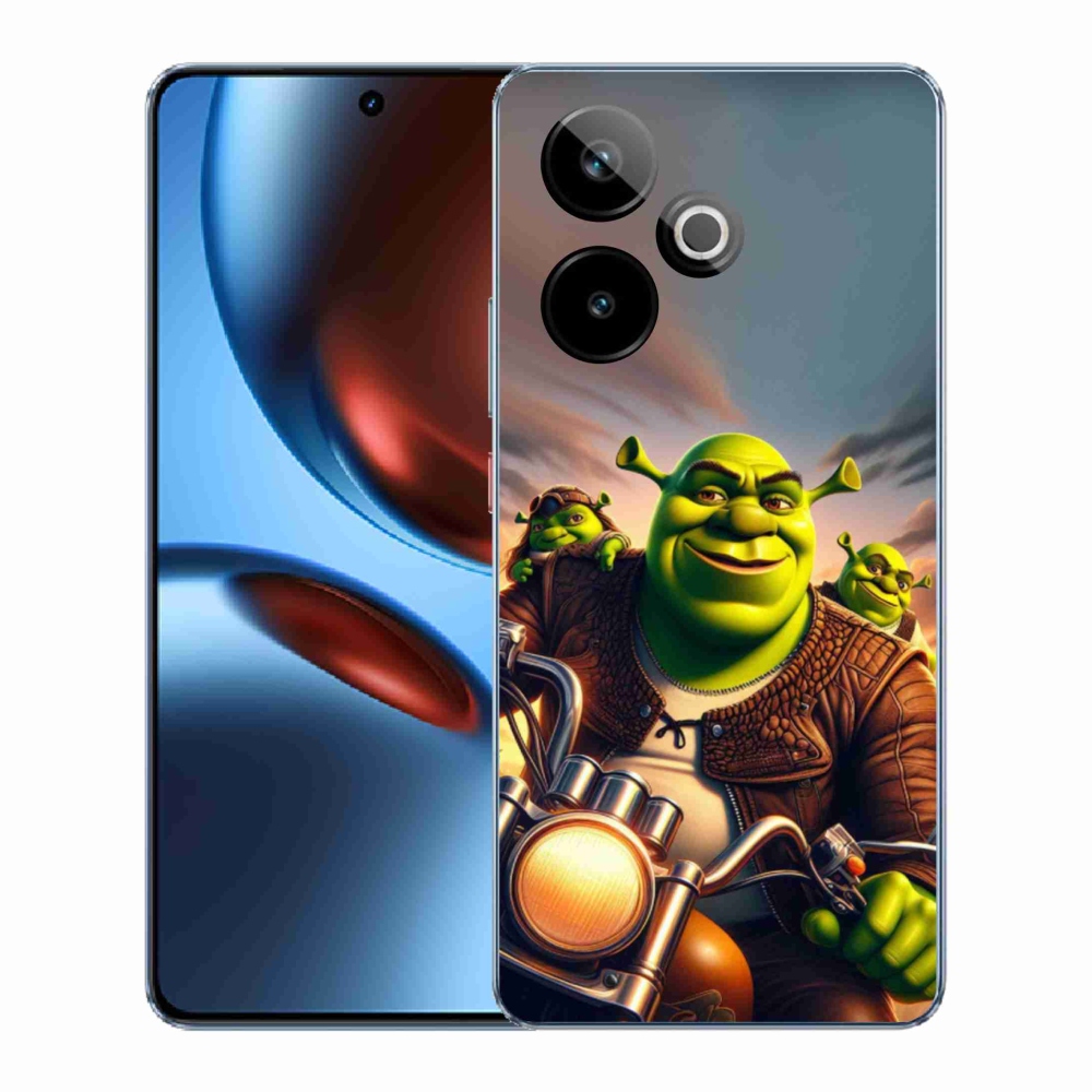 Gélový kryt mmCase na Realme GT 7 5G/GT 7T 5G - shrek na motorke
