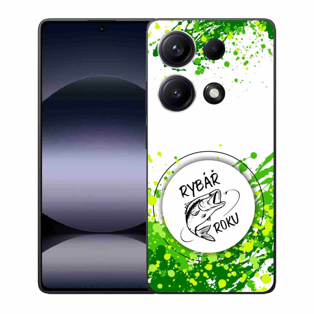 Gélový kryt mmCase na Xiaomi Redmi Note 14S - rybár roka biele pozadie