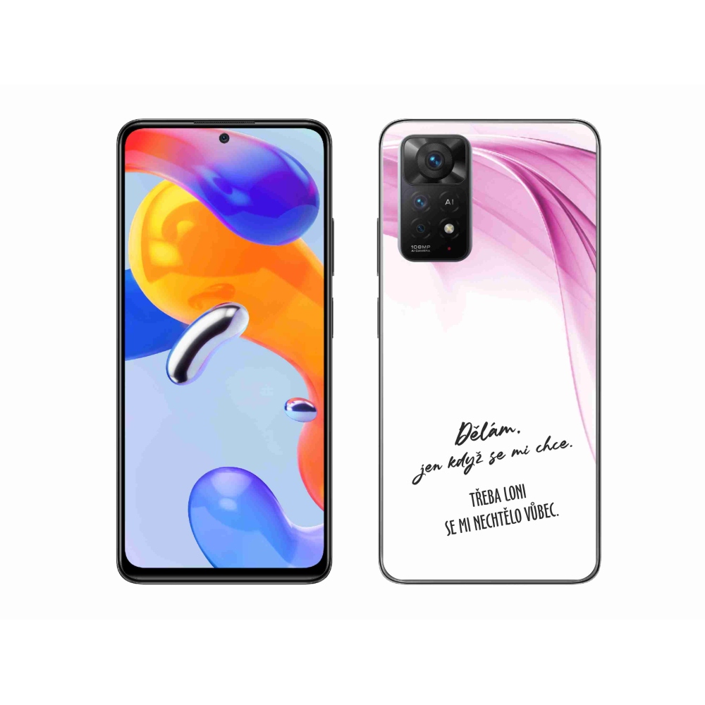 Gélový kryt mmCase na Xiaomi Redmi Note 11 Pro 4G/5G - vtipný text 12 biele pozadie