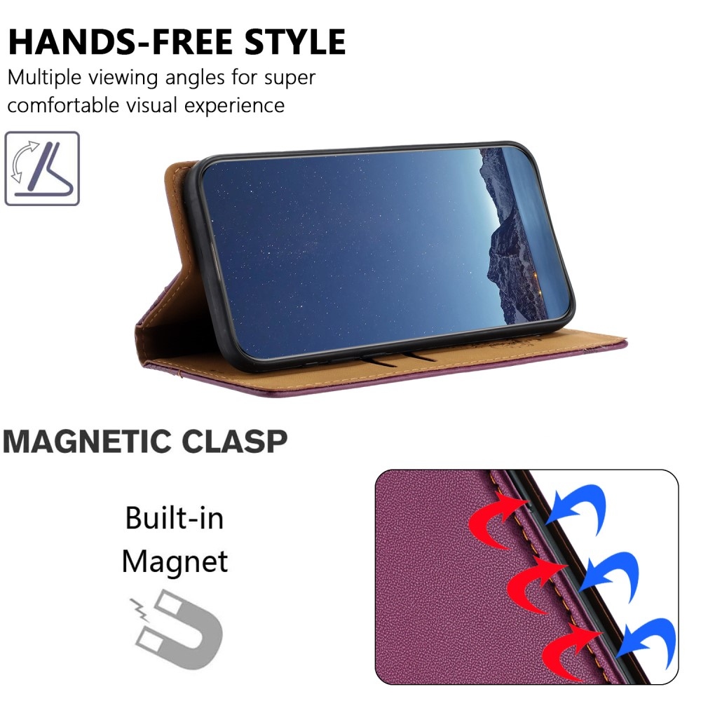 L-Shaped knižkové puzdro na Honor 400 Lite - fialové