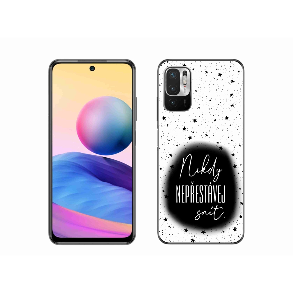 Gélový kryt mmCase na Xiaomi Poco M3 Pro/5G - citát 1 čiernobiele pozadie