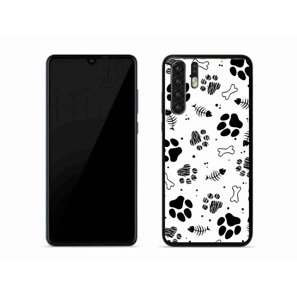 Gélový kryt mmCase na mobil Huawei P30 Pro - psie labky 1