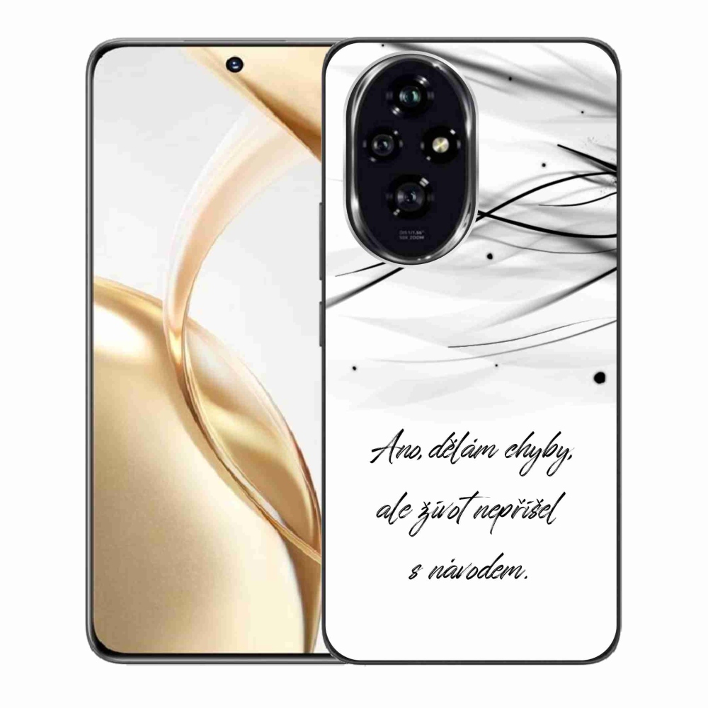 Gélový kryt mmCase na Honor 200 5G - citát biele pozadie