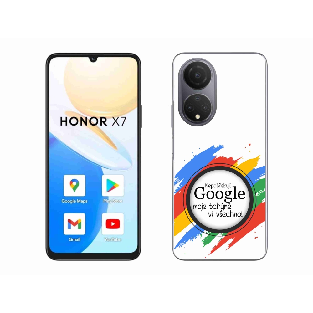 Gélový kryt mmCase na Honor X7 - svokra vie všetko biele pozadie