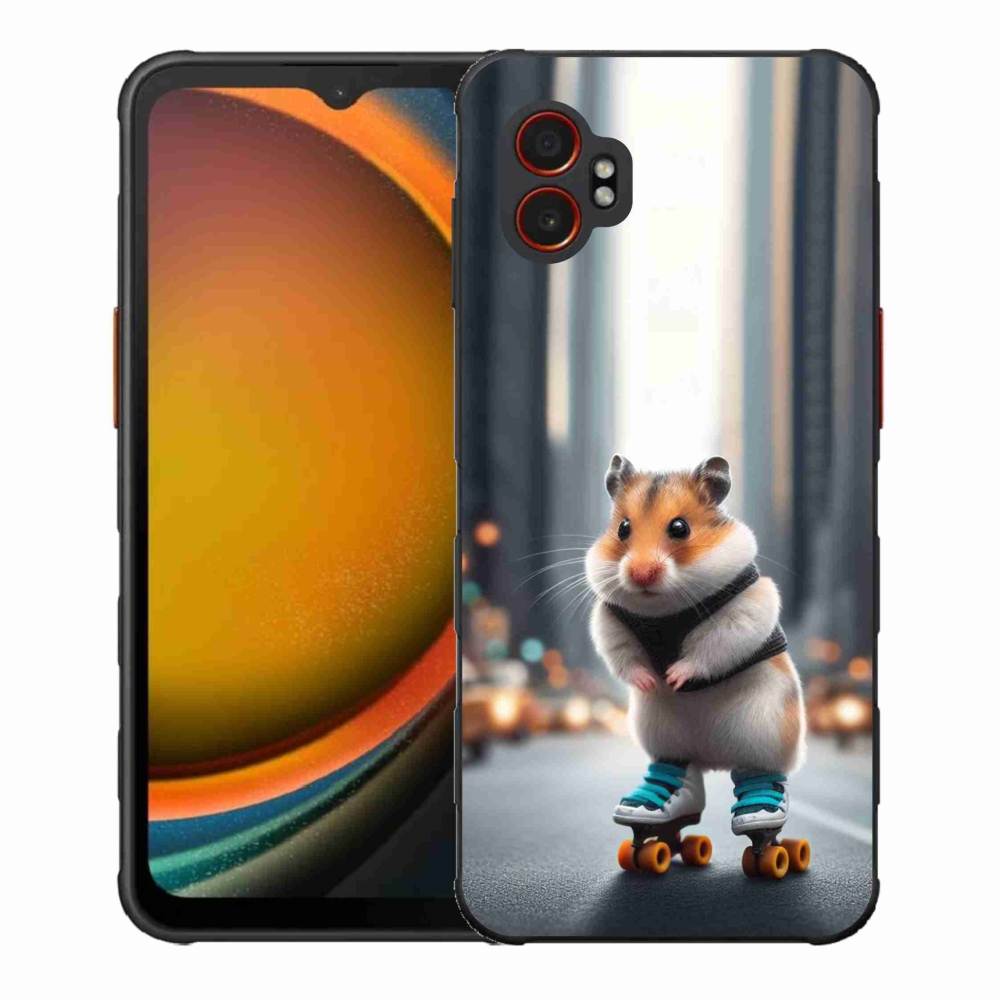 Gélový kryt mmCase na Samsung Galaxy Xcover 7 Pro - škrečok na korčuliach