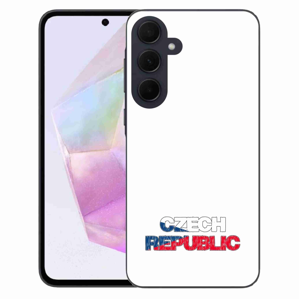 Gélový kryt mmCase na Samsung Galaxy A35 5G - Czech Republic biele pozadie
