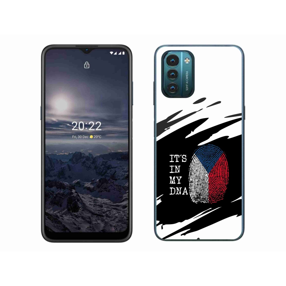 Gélový kryt mmCase na Nokia G11/G21 - vlajka odtlačok prsta čiernobiele pozadie
