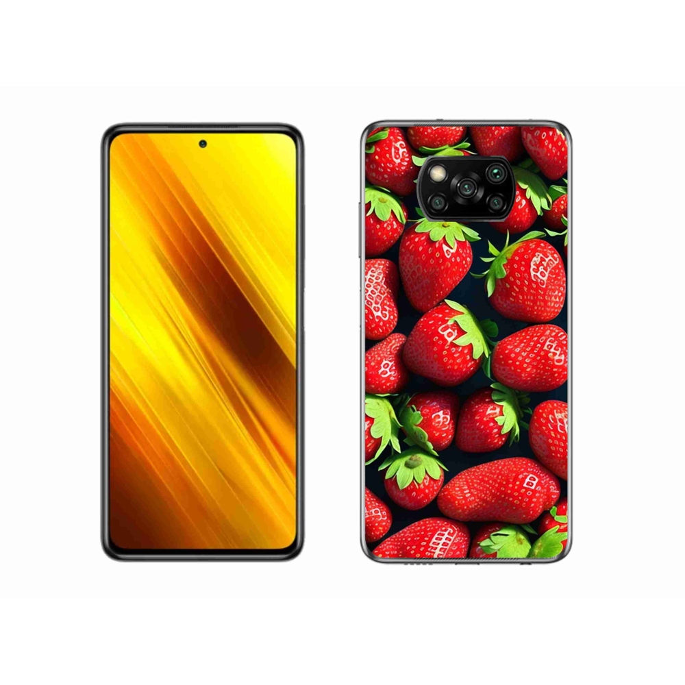 Gélový kryt mmCase na Xiaomi Poco X3 - jahody