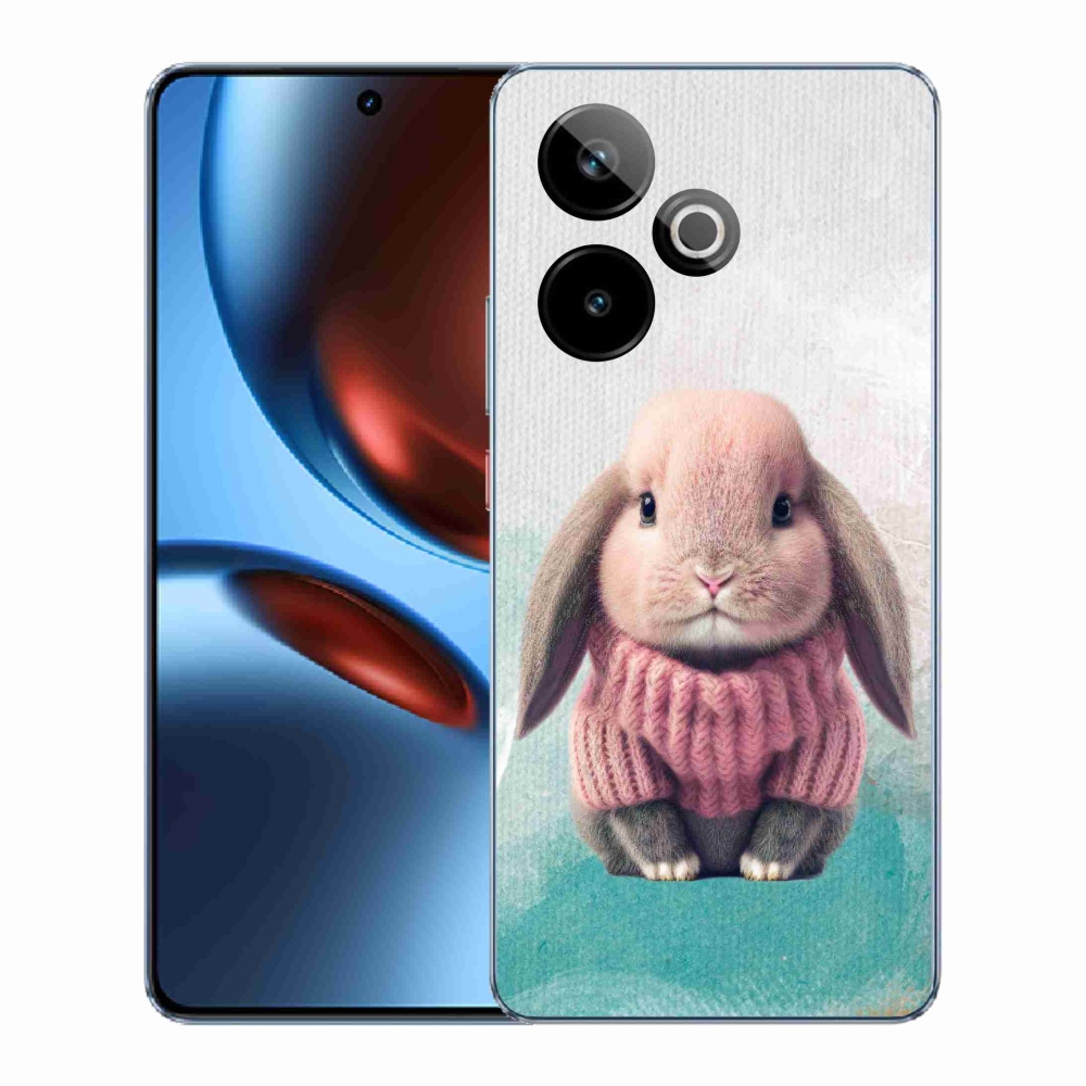 Gélový kryt mmCase na Realme GT 7 5G/GT 7T 5G - zajačik vo svetri
