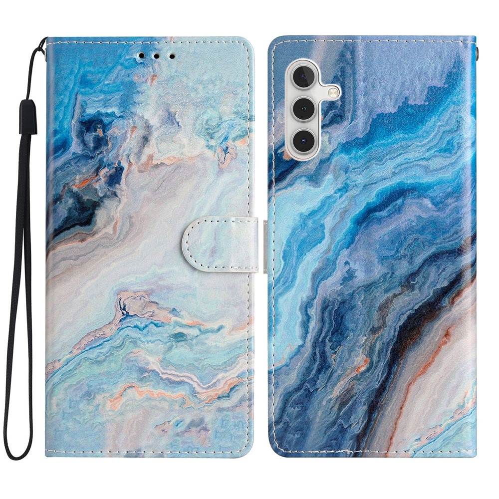 Unique knižkové púzdro na Samsung Galaxy S25 FE - modrý mramor