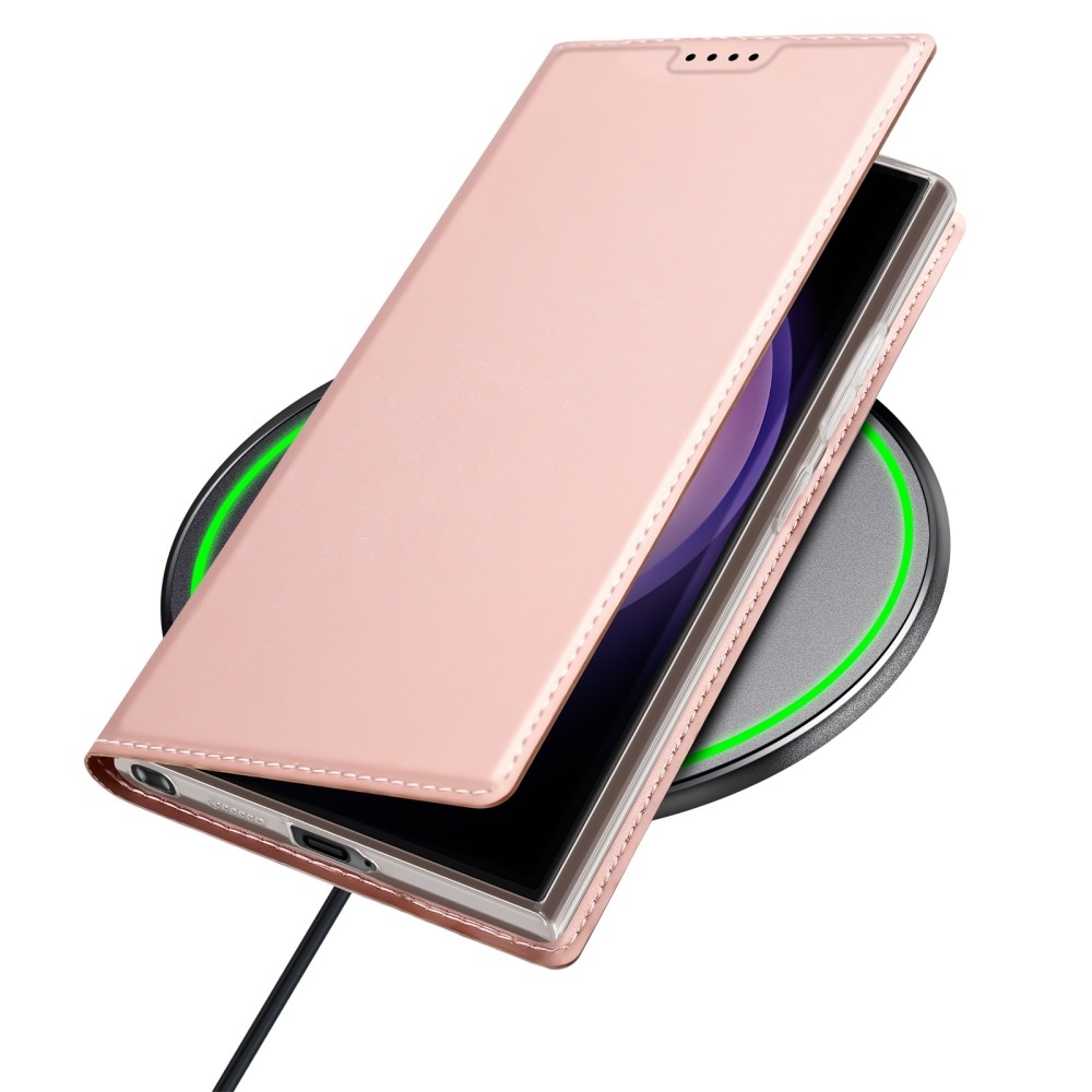DUX knižkové púzdro na Samsung Galaxy S24 Ultra - ružovozlatý