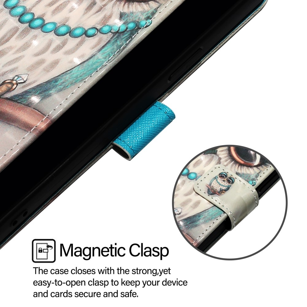 Patte knižkové puzdro na Samsung Galaxy M55 5G - sova