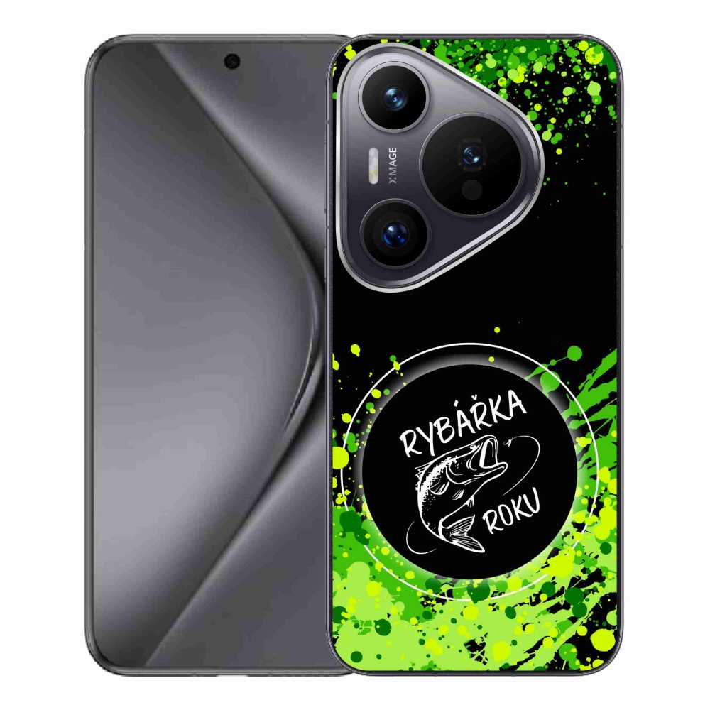 Gélový kryt mmCase na Huawei Pura 70 Pro - rybárka roku čierne pozadie