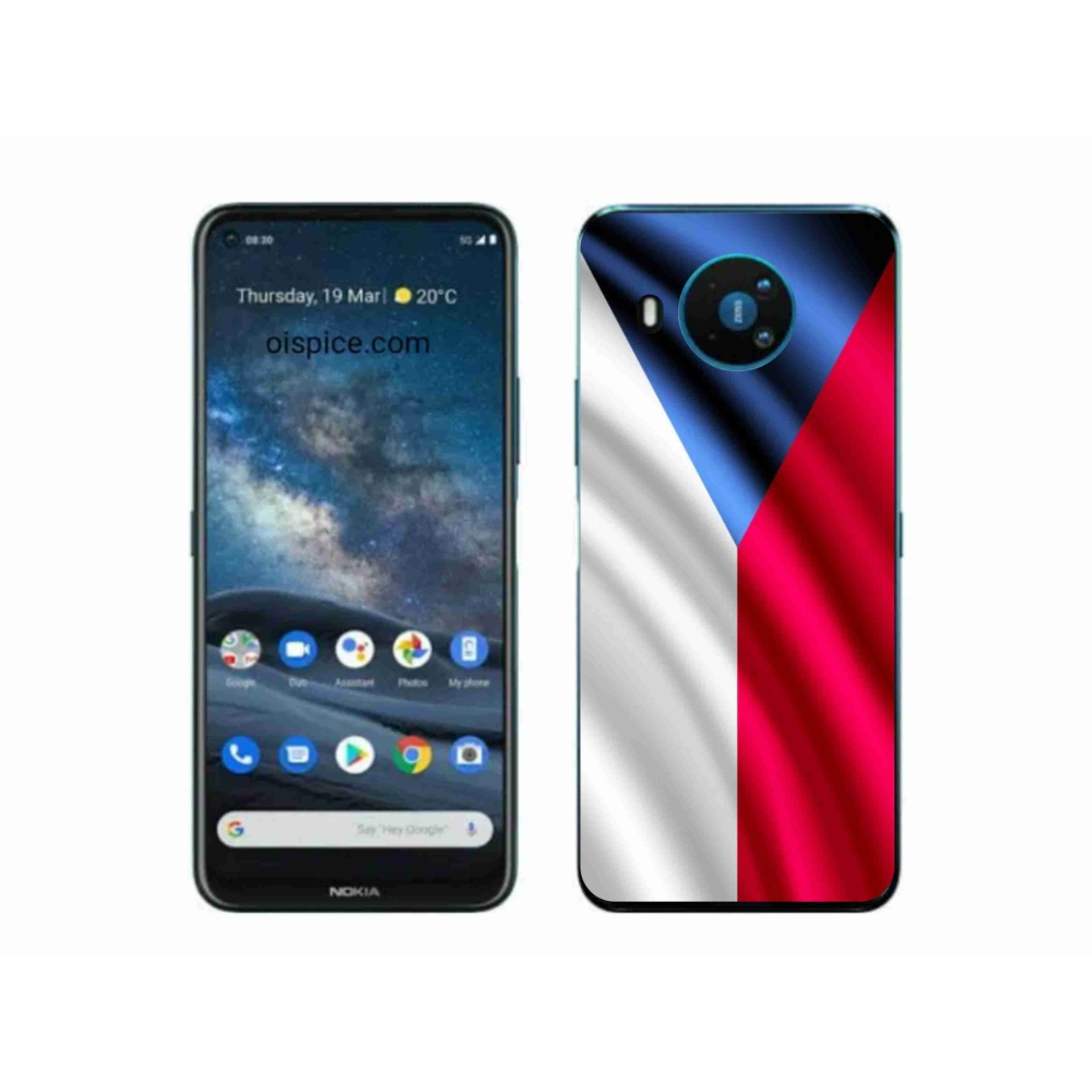 Gélový kryt mmCase na mobil Nokia 8.3 5G - česká vlajka