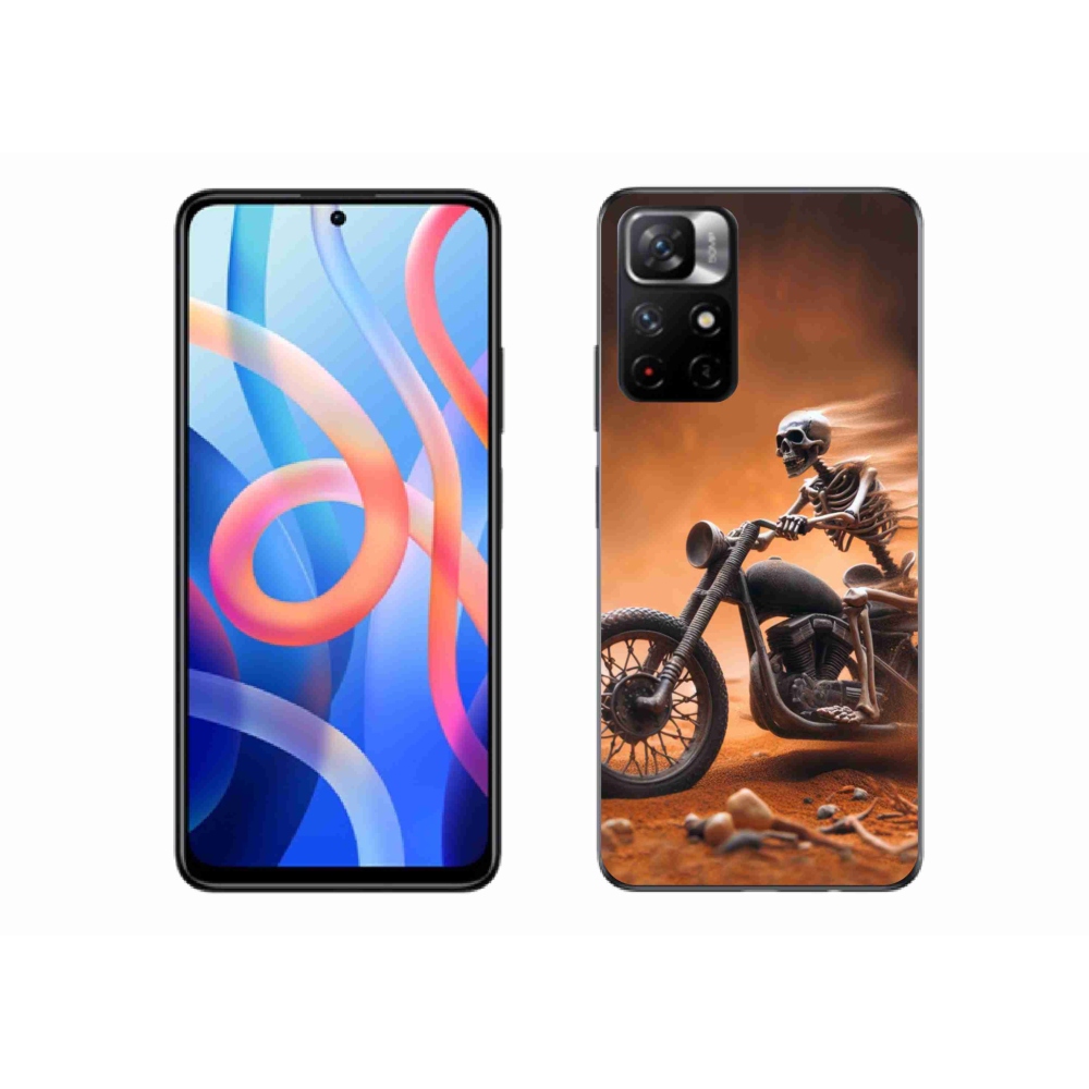 Gélový kryt mmCase na Xiaomi Redmi Note 11S 5G - kostra na motorke