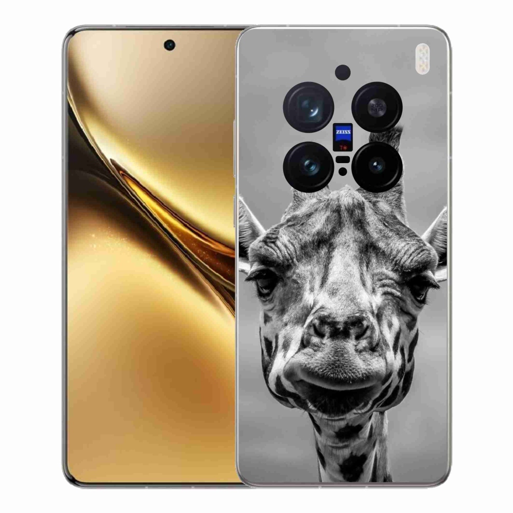 Gélový kryt mmCase na Vivo X200 Pro 5G - čiernobiela žirafa