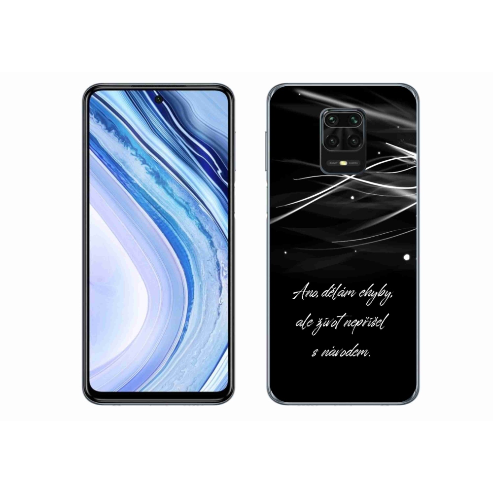 Gélový kryt mmCase na Xiaomi Redmi Note 9S - citát čierne pozadie