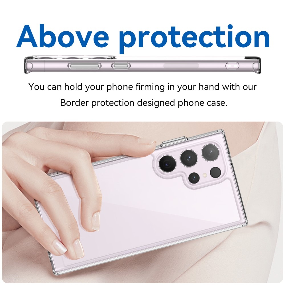 Gélový obal s pevným chrbtom na Samsung Galaxy S24 Ultra - priehľadný