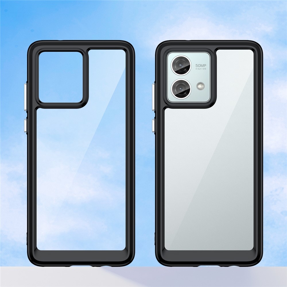 Gélový obal s pevným chrbtom na Motorola Moto G84 5G - čierny