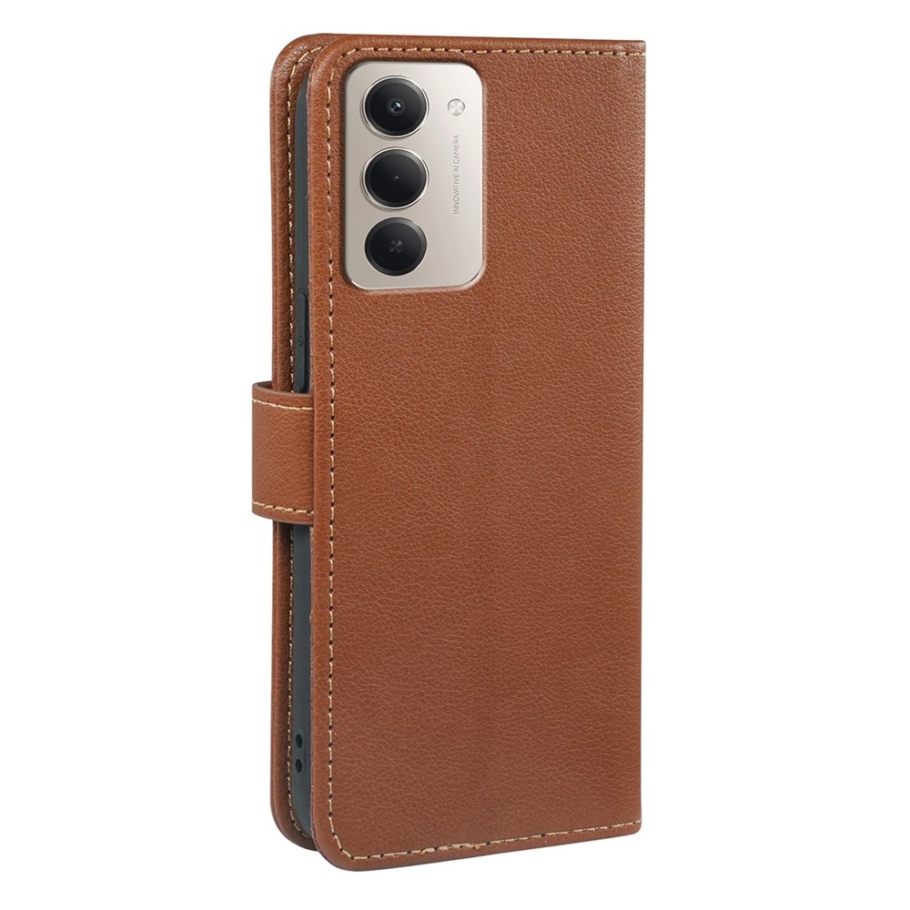 Clasp knižkové púzdro na Xiaomi Redmi 15 5G (169mm) - hnedé