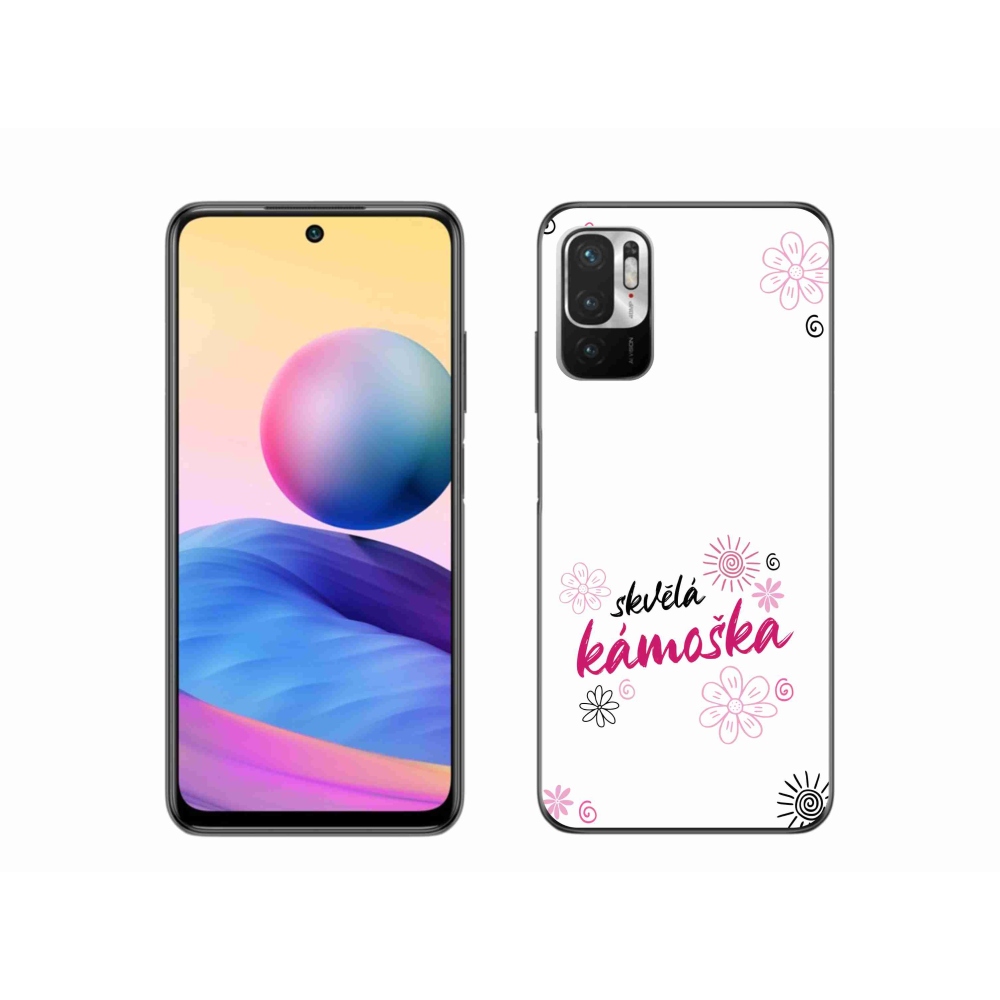 Gélový kryt mmCase na Xiaomi Redmi Note 10 5G - skvelá kamoška biele pozadie