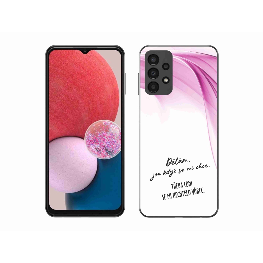 Gélový kryt mmCase na Samsung Galaxy A13 4G - vtipný text 12 biele pozadie