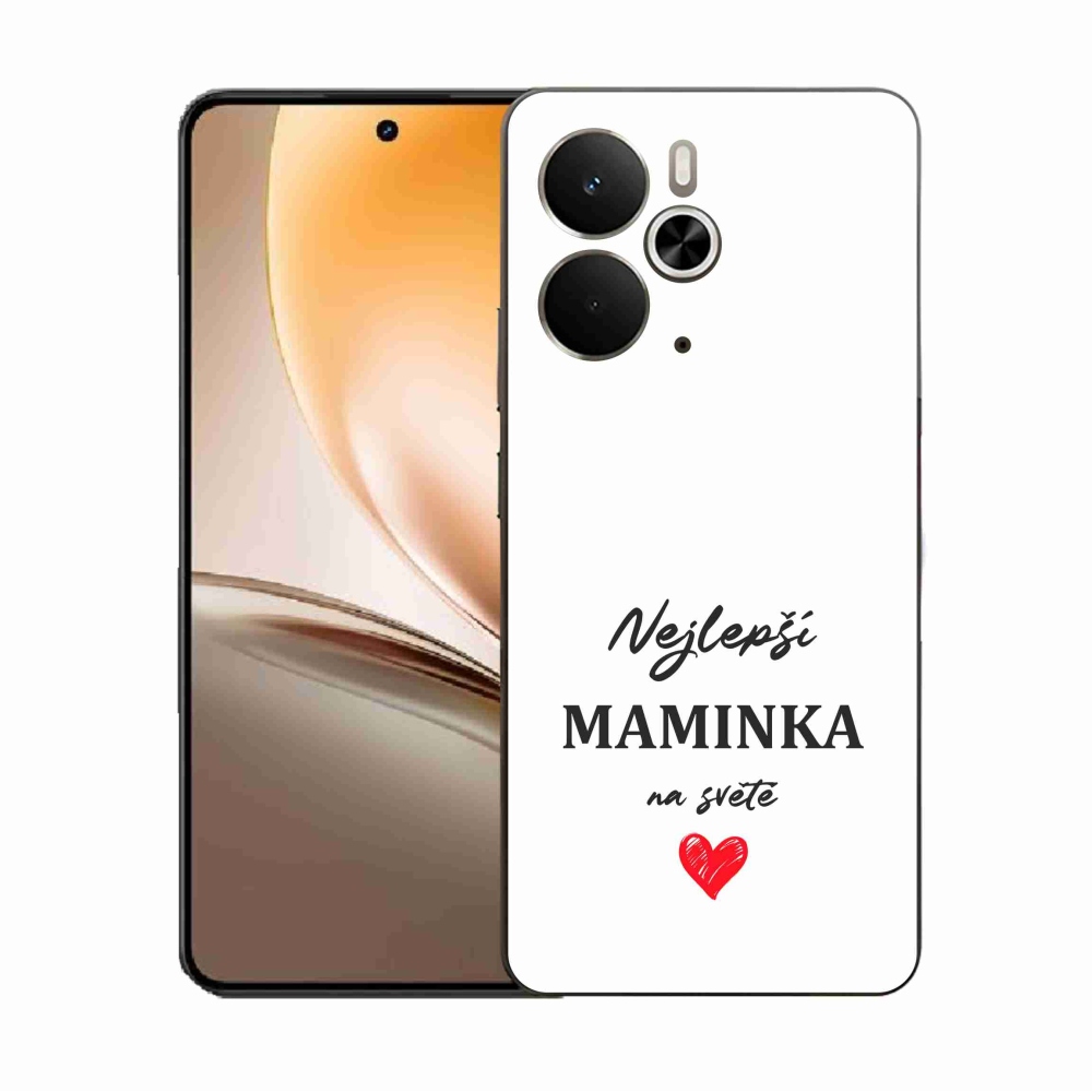 Gélový kryt mmCase na Realme 14 5G - najlepšia mamička 1 biele pozadie