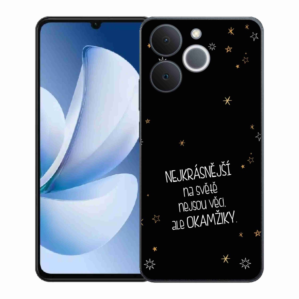Gélový kryt mmCase na Realme Note 70T - citát 4 čierne pozadie