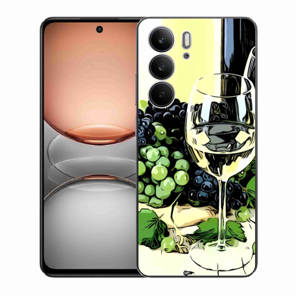 Gélový kryt mmCase na Realme C75 - pohár vína