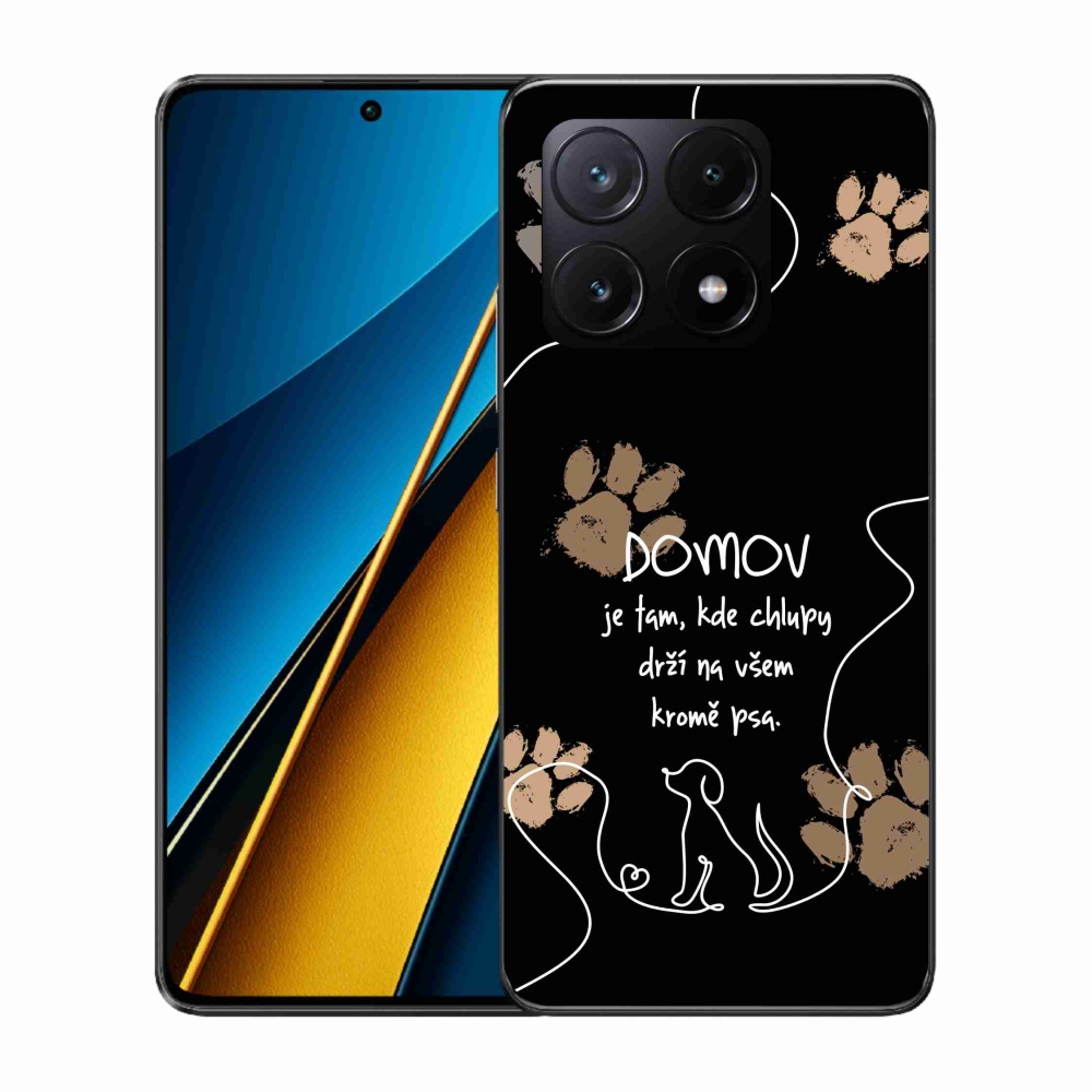 Gélový kryt mmCase na Xiaomi Poco X6 Pro 5G - psí motív čierne pozadie