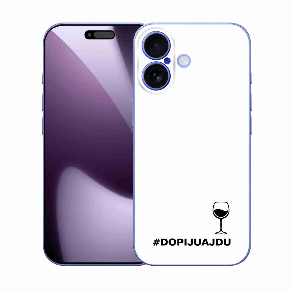 Gélový kryt mmCase na iPhone 17 - vínny motív biele pozadie