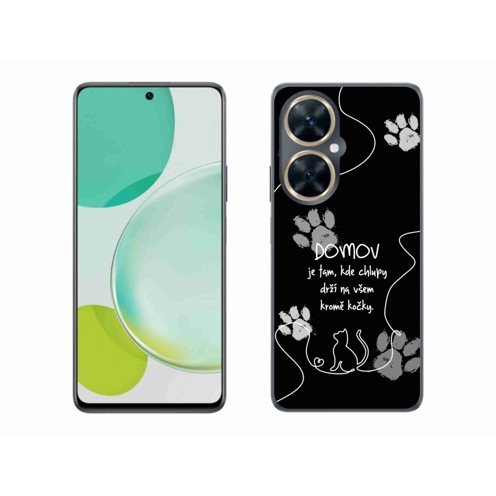 Gélový kryt mmCase na Huawei Nova 11i - mačacie motív čierne pozadie