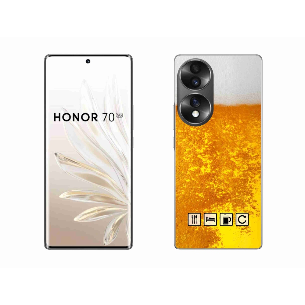 Gélový kryt mmCase na Honor 70 - pivný motív 3