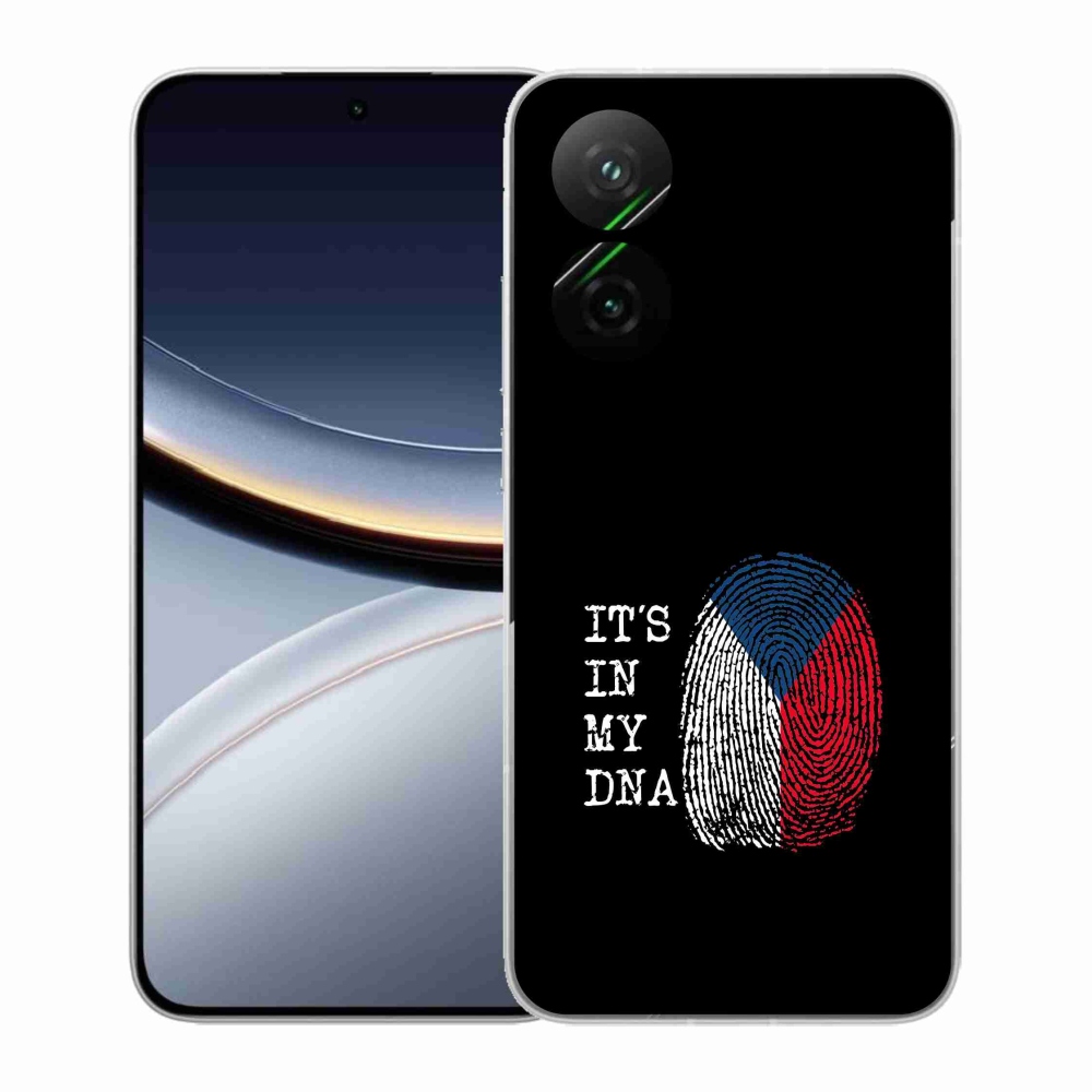 Gélový kryt mmCase na Xiaomi Poco F7 5G - vlajka odtlačok prsta čierne pozadie